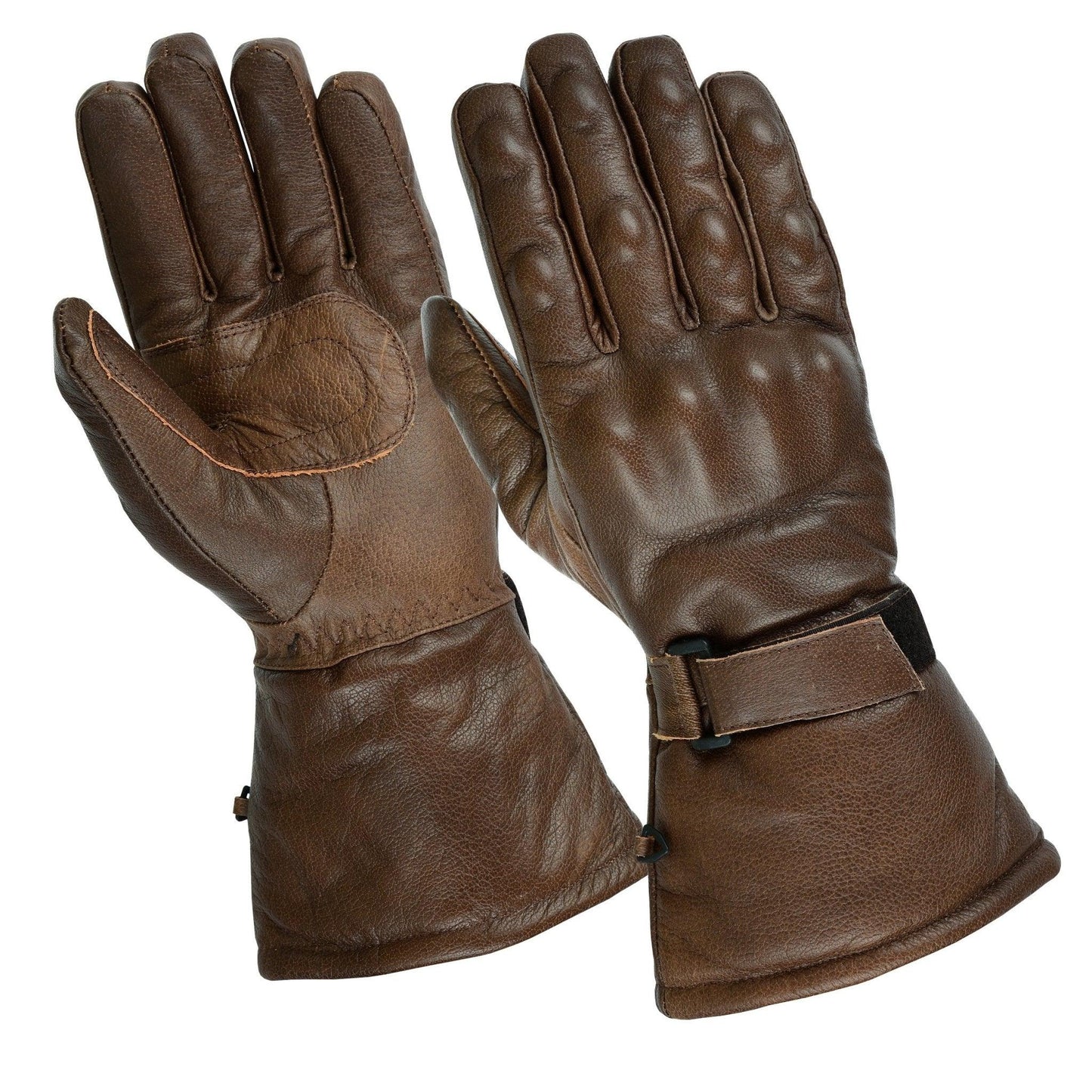 gallanto motorcycle armoured thinsulate leather winter long gloves biker -