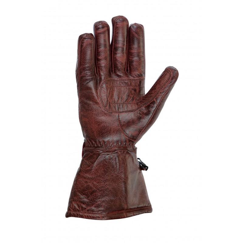 gallanto red motorcycle armoured thinsulate leather winter long gloves biker -
