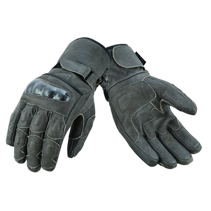Gallanto Stonewash Motorcycle Armoured Thinsulate Leather Gloves -