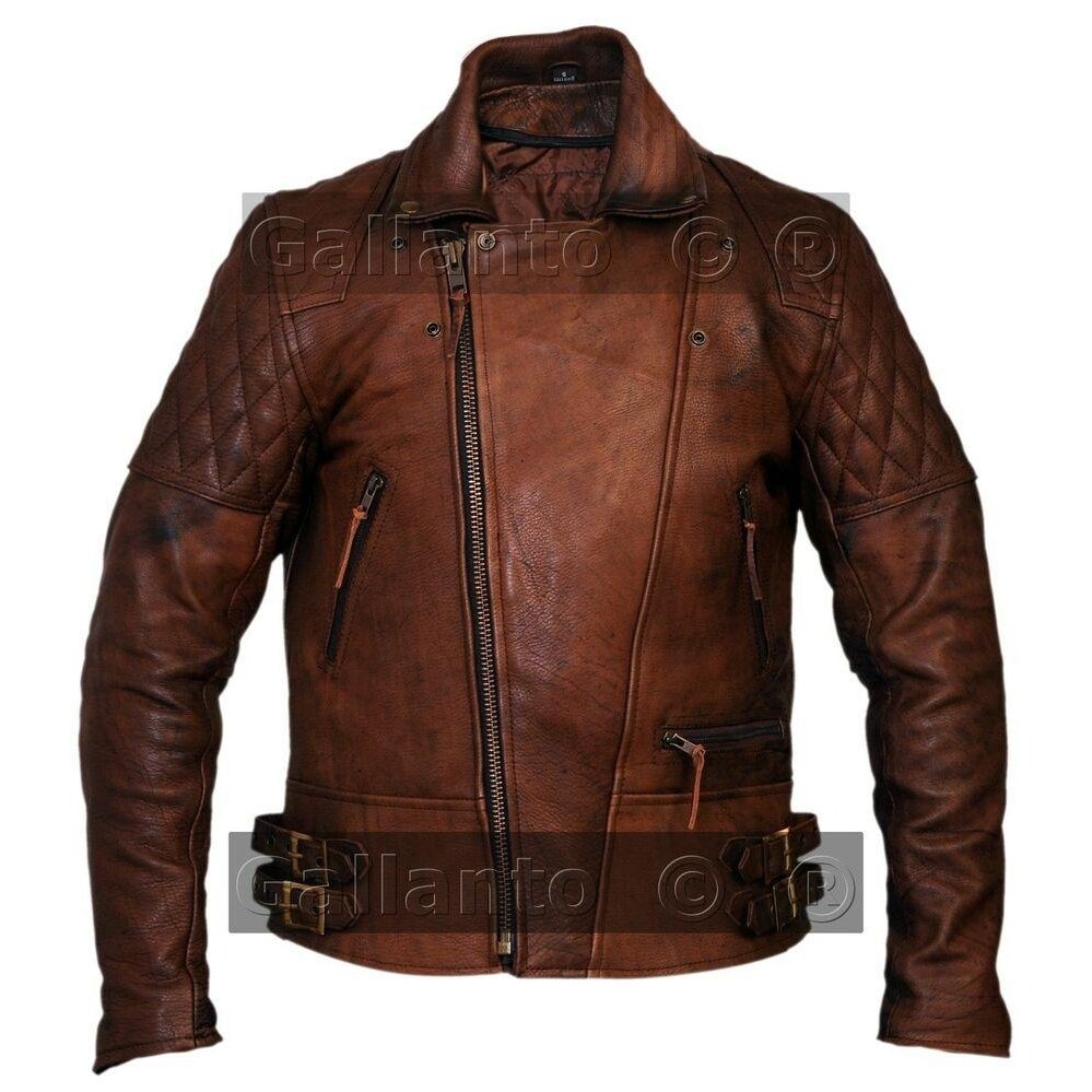 Classic biker leather jacket top
