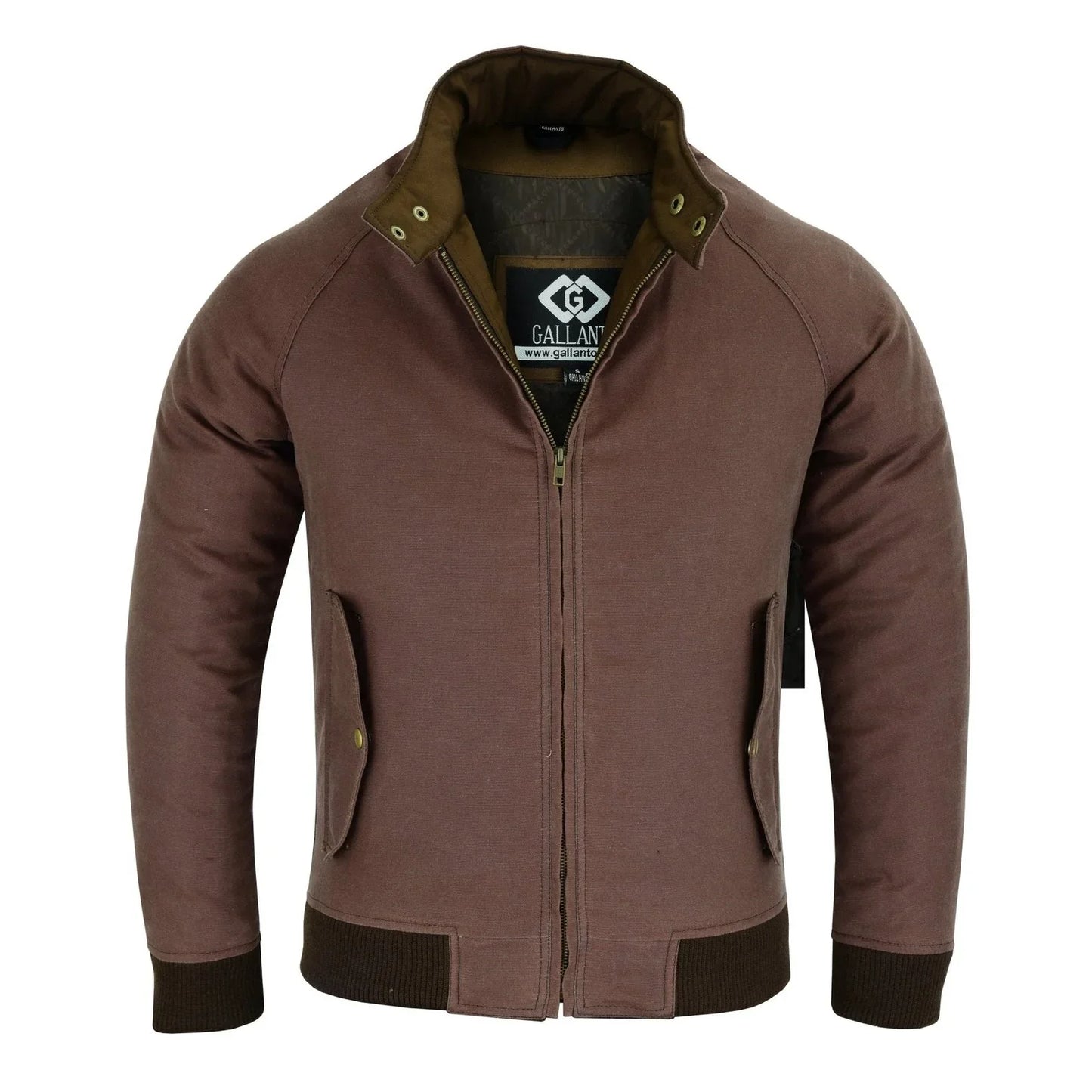 gallanto wax cotton armoured bomber jacket waterproof biker motorcycle -
