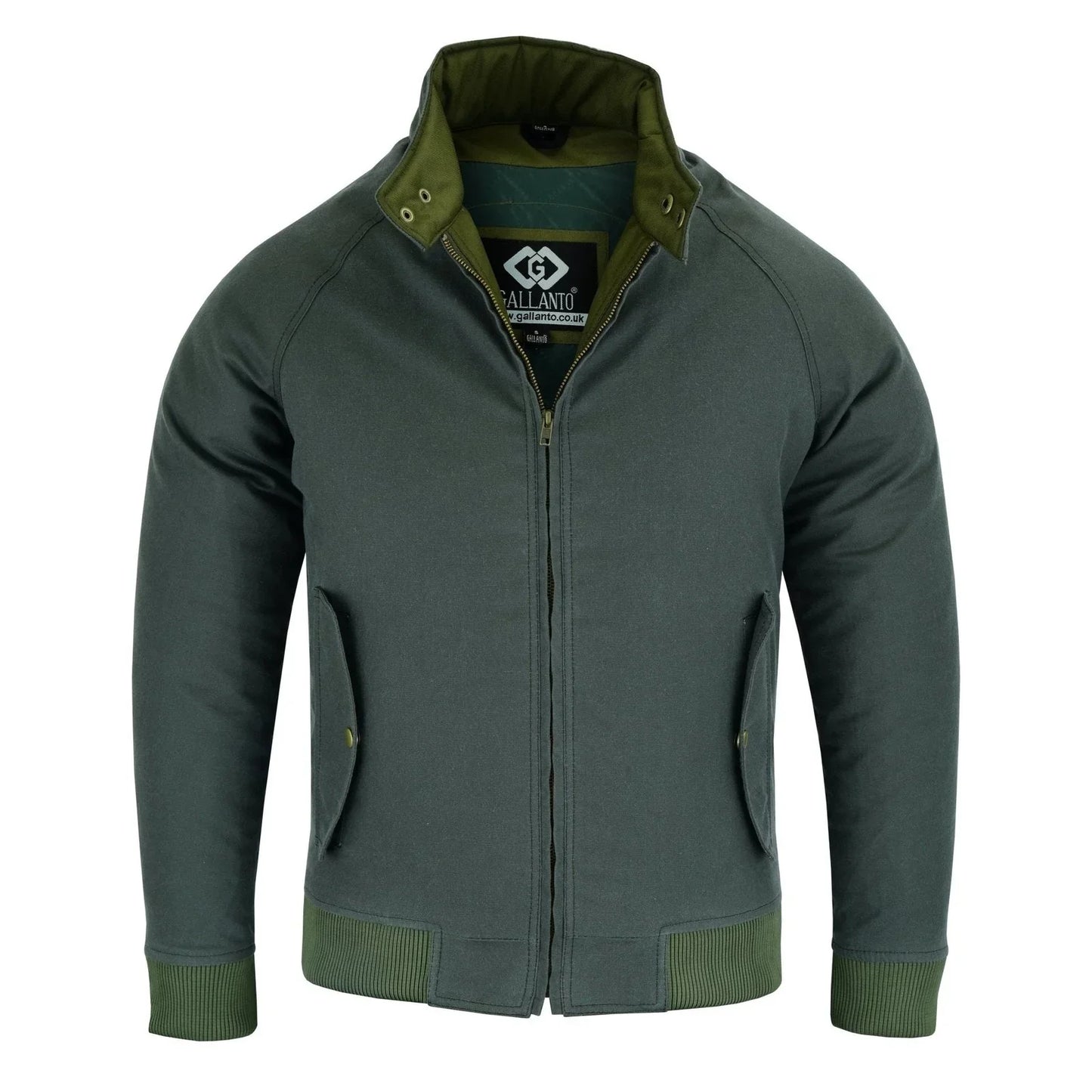 gallanto wax cotton armoured bomber jacket waterproof biker motorcycle -