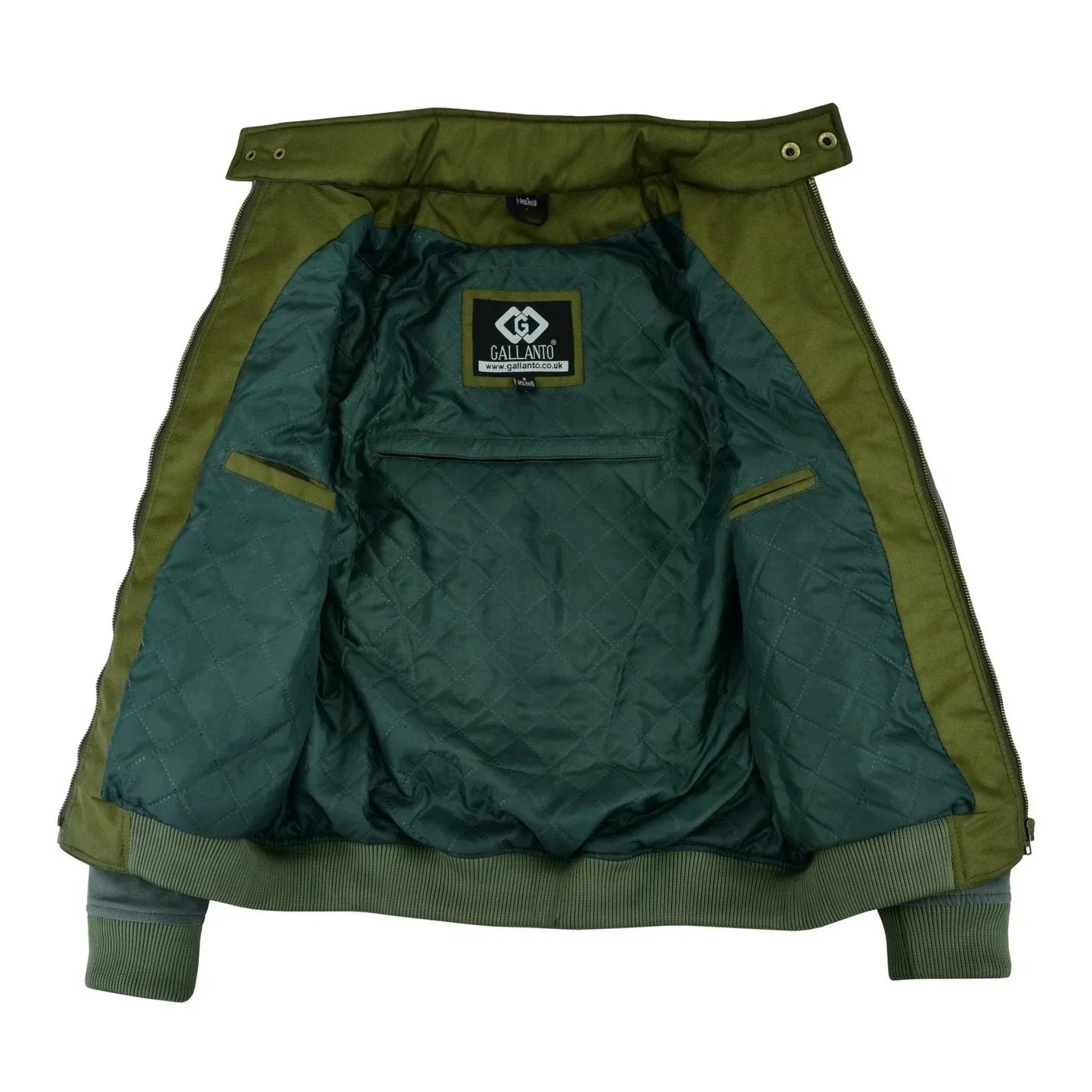 gallanto wax cotton armoured bomber jacket waterproof biker motorcycle -