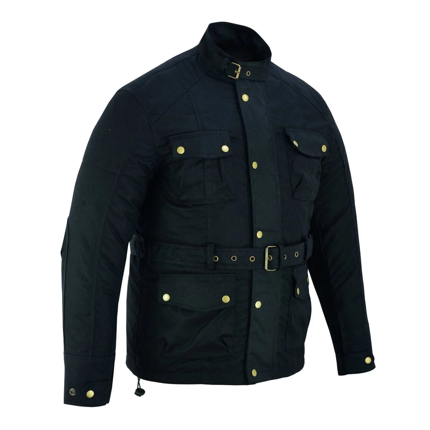 gallanto wax cotton armoured motorcycle motorbike jacket waterproof -