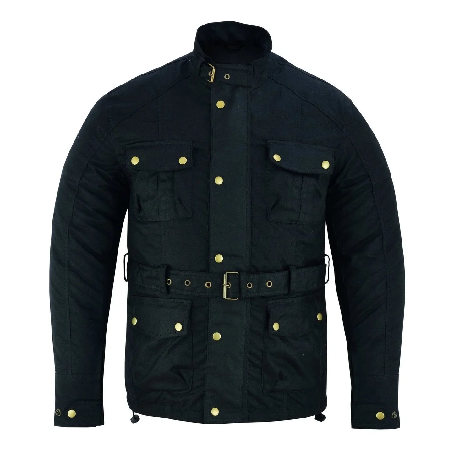 gallanto wax cotton armoured motorcycle motorbike jacket waterproof -