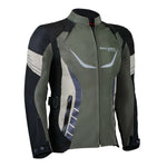 Grey and Black Ladies Fabric Biker Jacket Armoured -