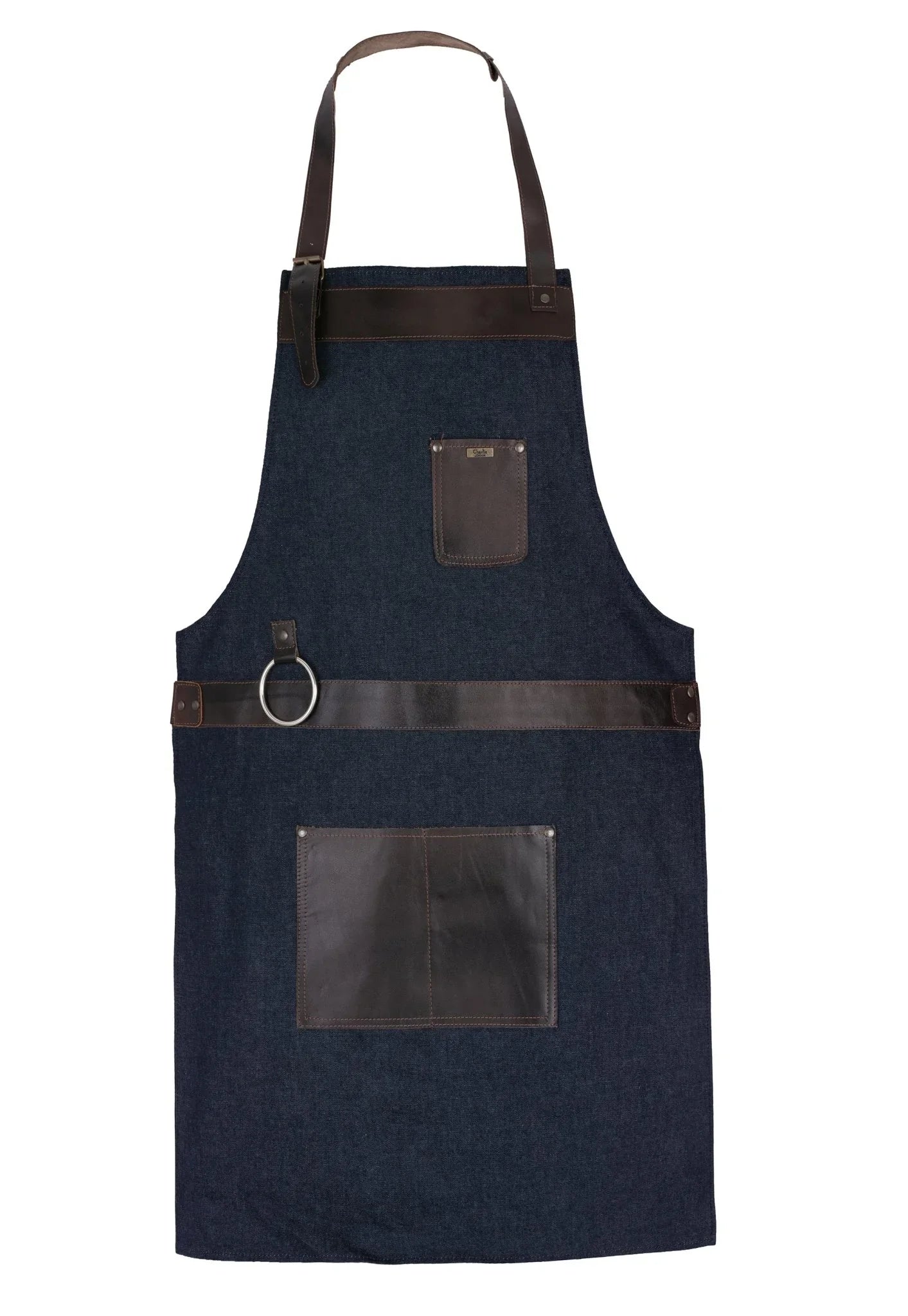VINTAGE DENIM APRON ② Vintage 1930s Apron French Faded Blue Cotton Denim Workwear