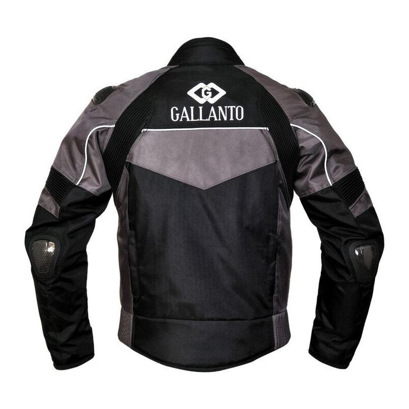 Hawk Black/Grey Textile Biker Motorcycle Waterproof Armoured Jacket -