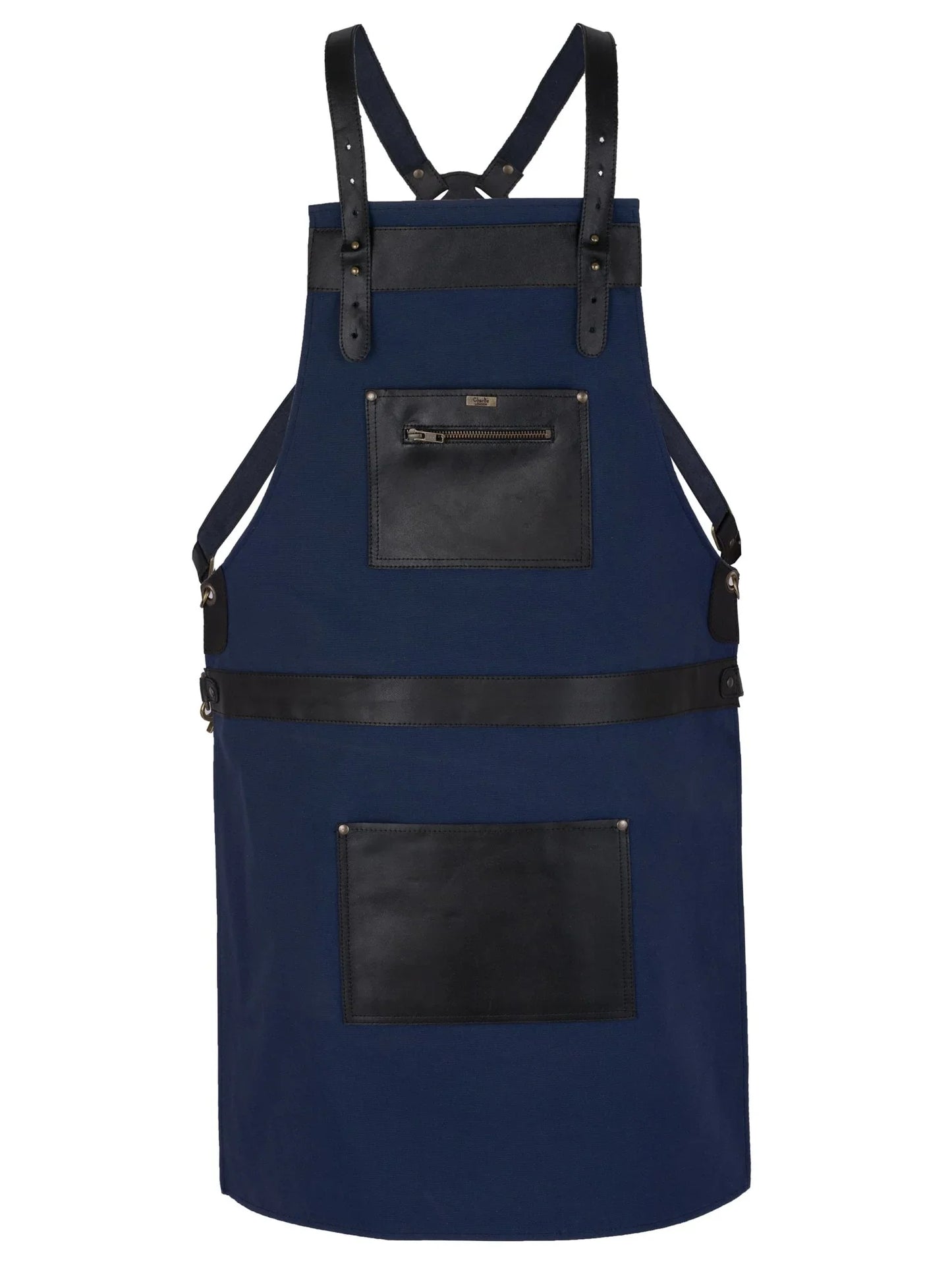 high quality cross back leather apron - butcher apron - bbq apron -