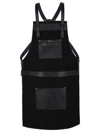 High Quality Cross Back Leather Apron - Butcher Apron - BBQ Apron -