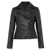 Ladies Dakota Soft Leather Jacket in Black -