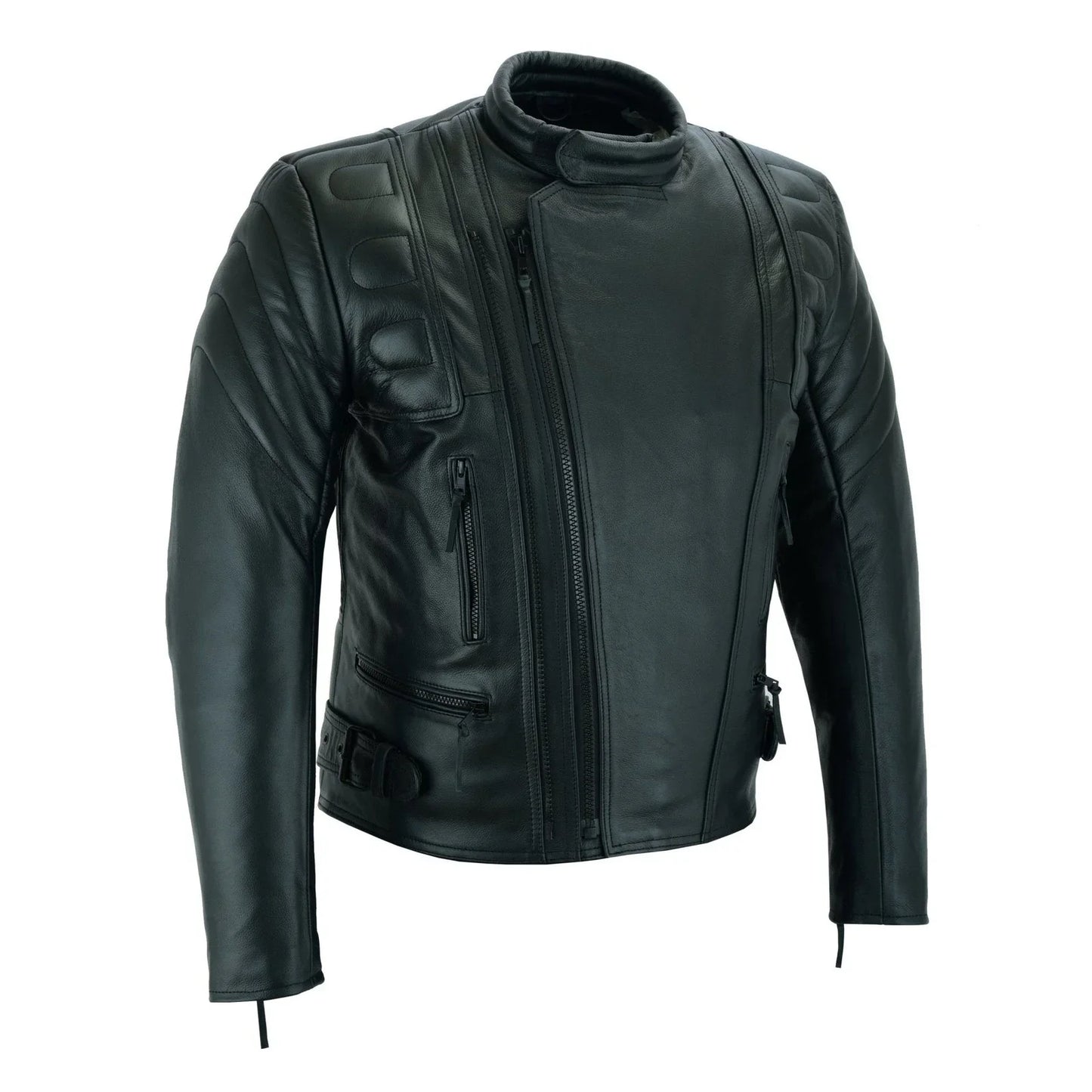 limo padded motorcycle police leather armoured jacket -