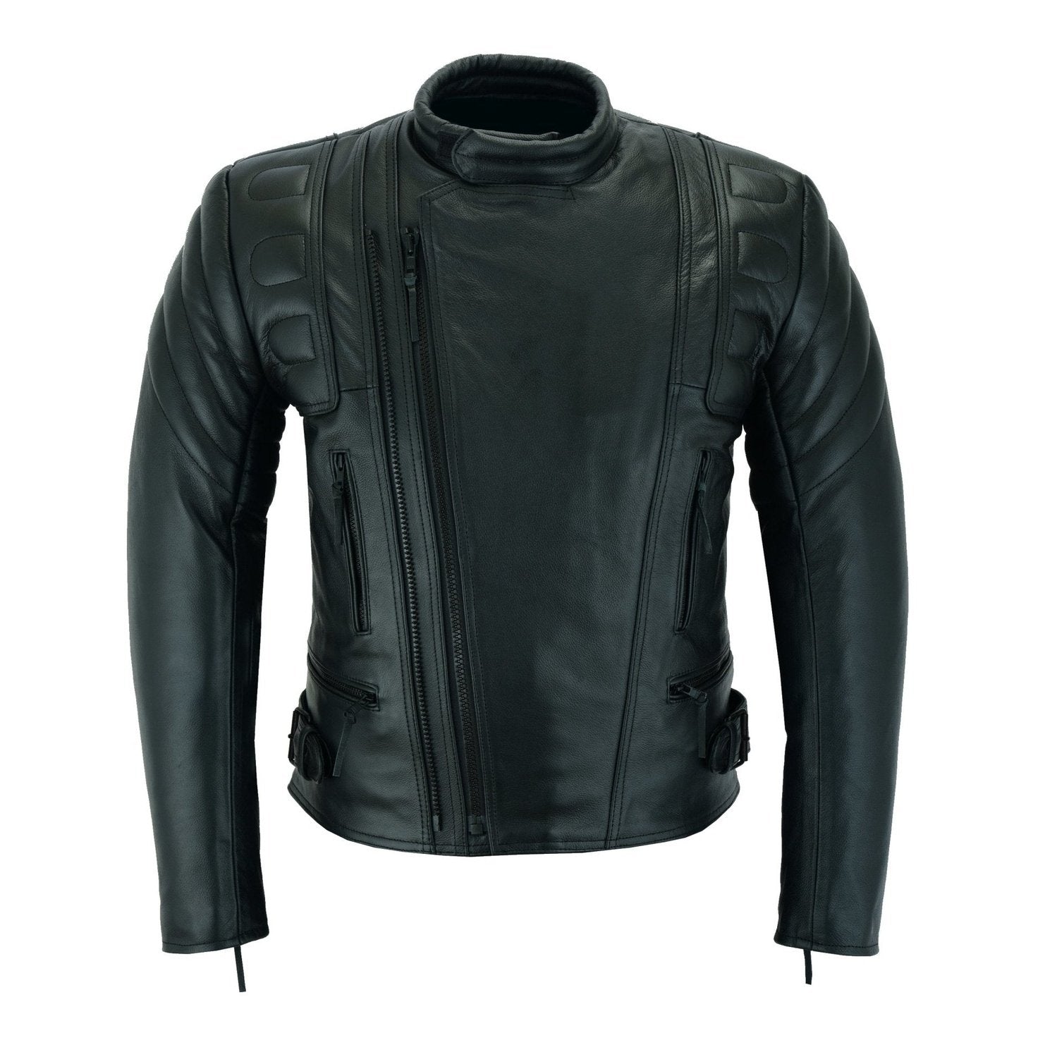 Limo Padded Motorcycle Police Leather Armoured Jacket – Vintage Leather