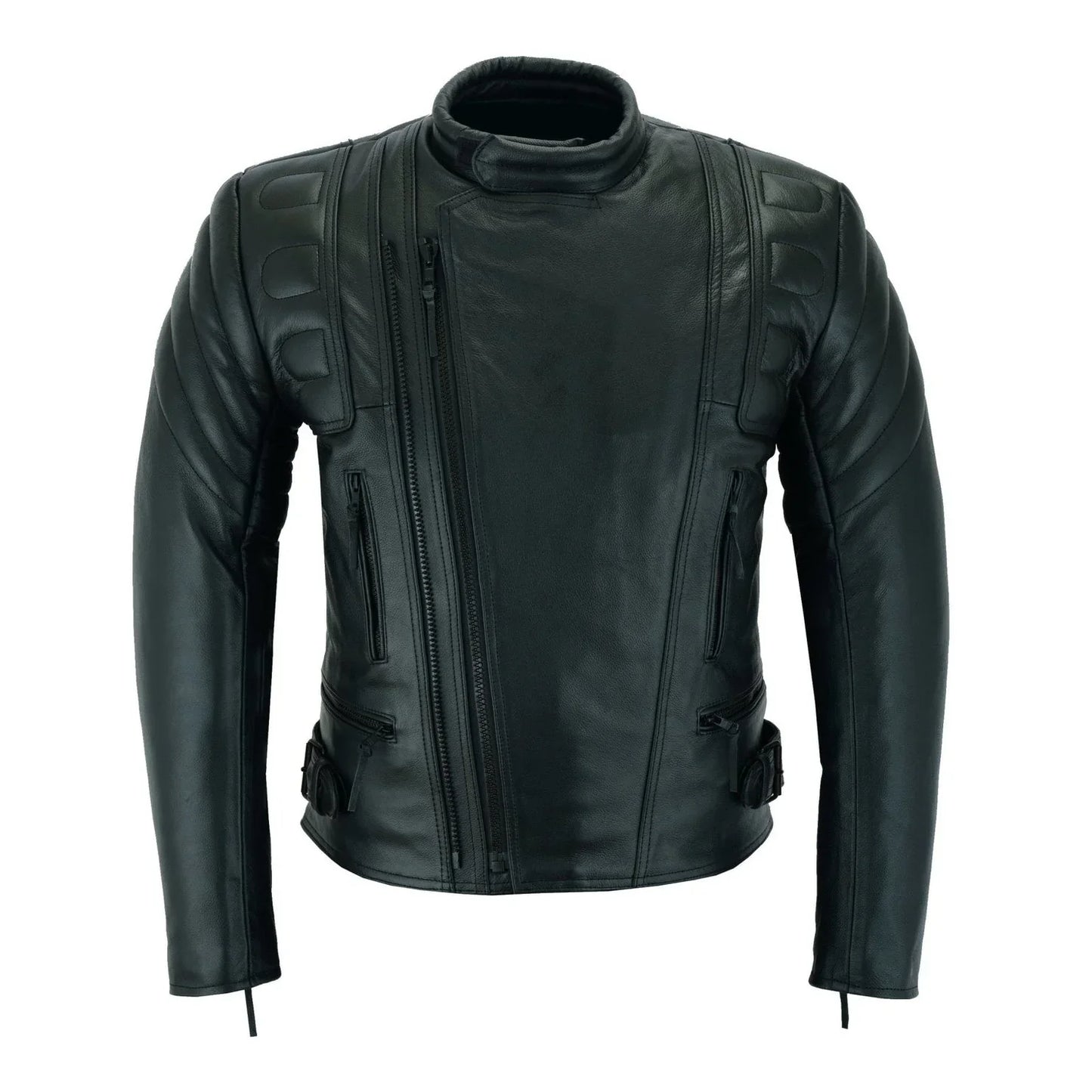 limo padded motorcycle police leather armoured jacket -