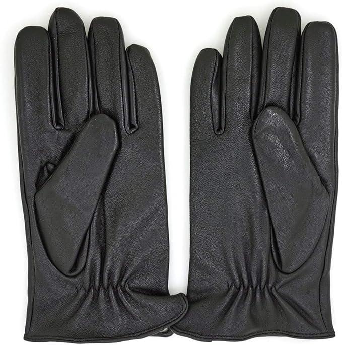 luxury mens leather gloves cashmere lined-soft comfortable lambskin touchsreen -