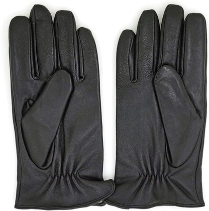 Luxury Mens Leather Gloves Cashmere Lined-Soft Comfortable Lambskin Touchsreen -