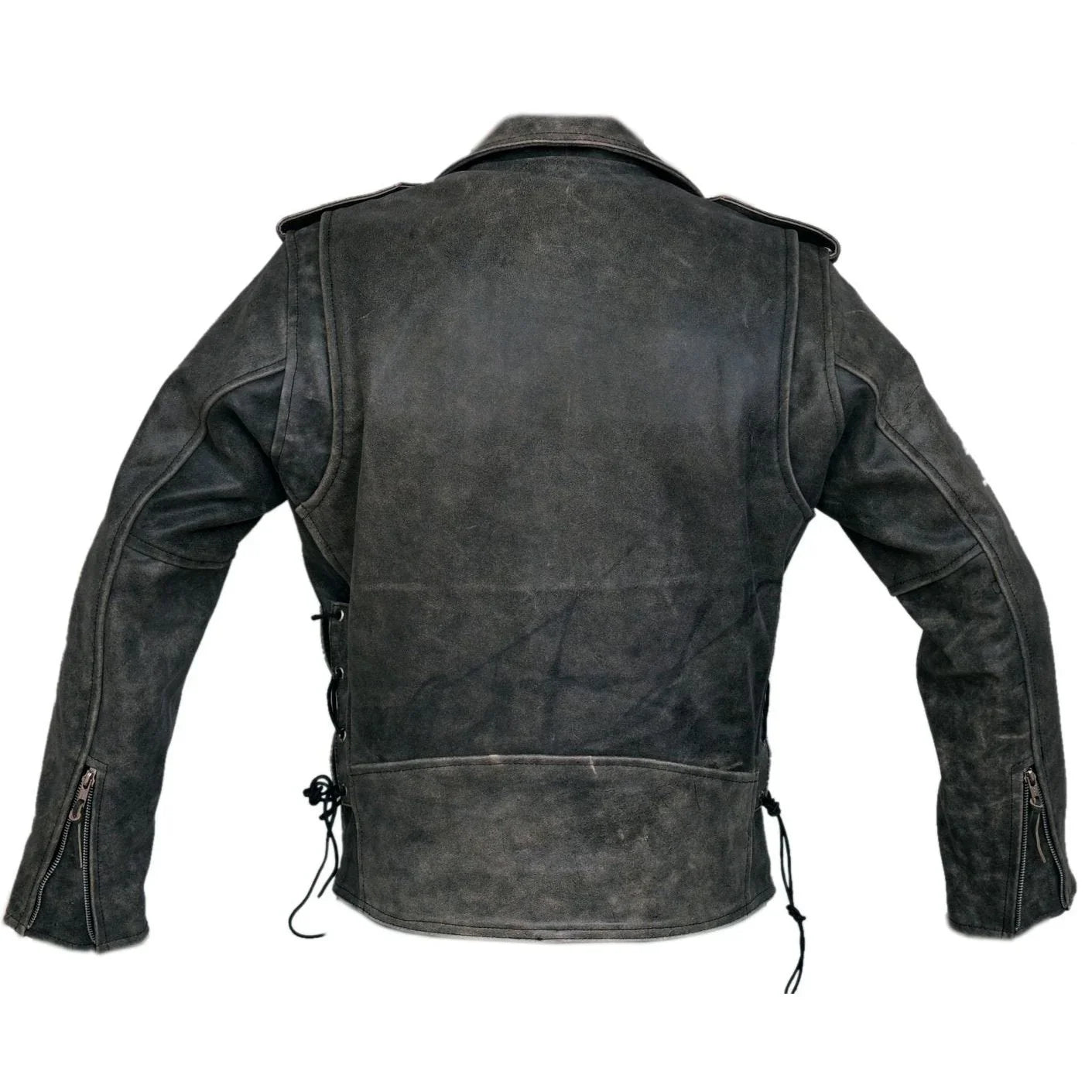 marlon brando mens stonewash distressed vintage leather jacket -