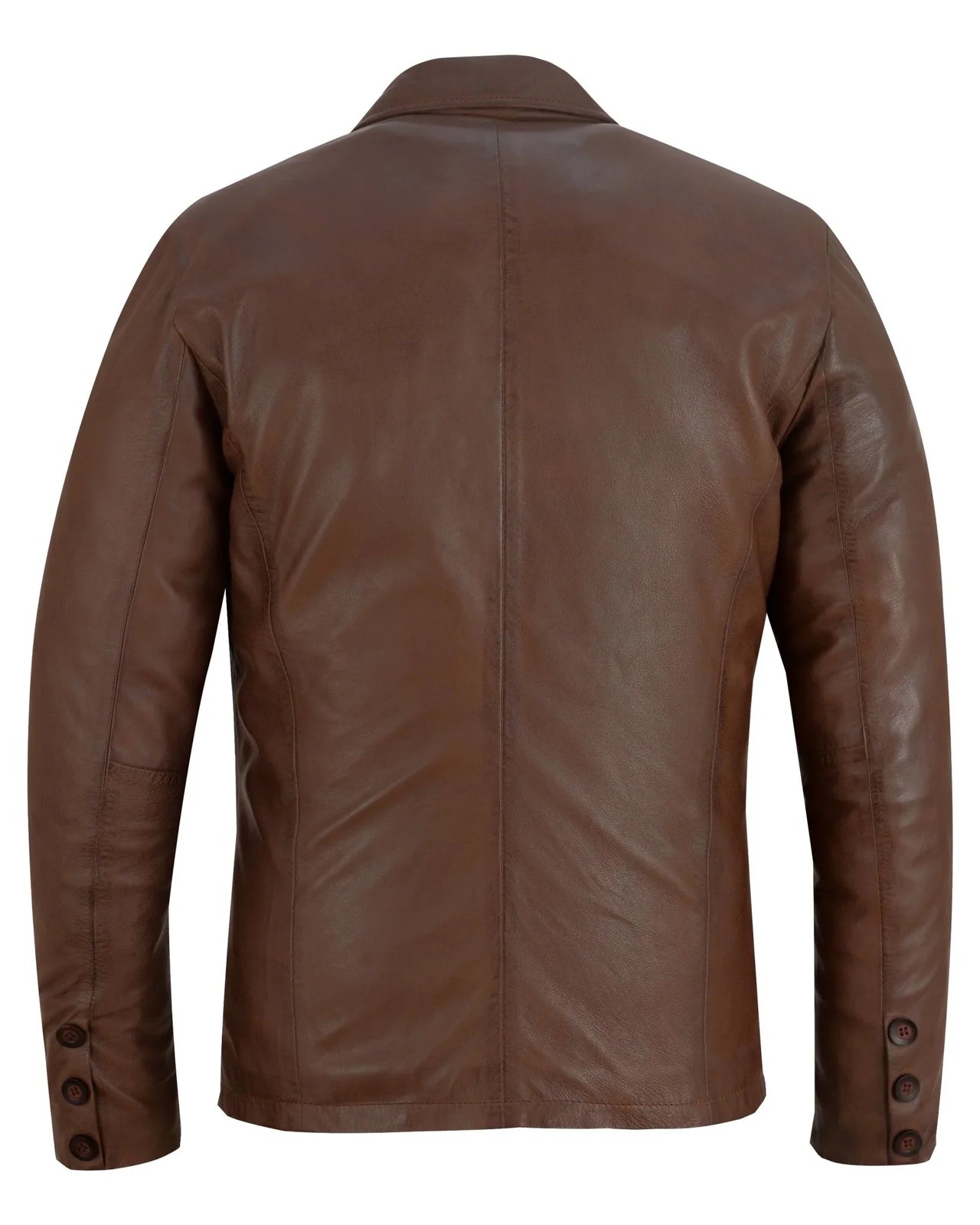 Mens 2 Button Leather Blazer Jacket -