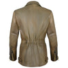 Mens 3/4 Length Eddie Biker Tan Distressed Leather Motorcycle Jacket -