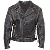 Men's Antique-Brown Rub-Off Motorcycle Jacket -