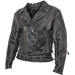 Men's Antique-Brown Rub-Off Motorcycle Jacket -