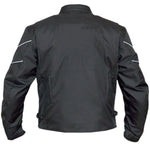 Mens Armoured Black Cordura Biker Jacket with double lining -