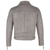 Mens Ashwood Diamond Vintage Grey Biker Style Leather Jacket -