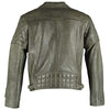 Mens Ashwood Diamond Vintage Olive Green Leather Jacket -