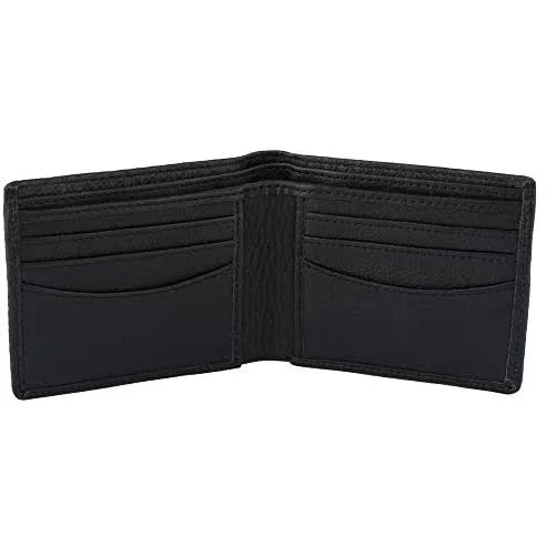mens bifold wallet with card holders - rfid protected genuine leather with gift box -