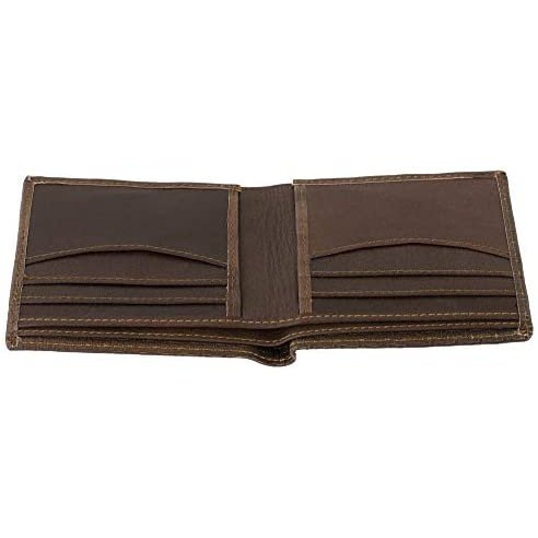 Mens Bifold Wallet with Card Holders - RFID Protected Genuine Leather with Gift Box -