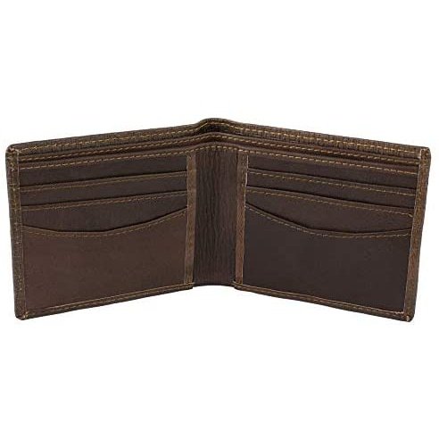 Mens Bifold Wallet with Card Holders - RFID Protected Genuine Leather with Gift Box -