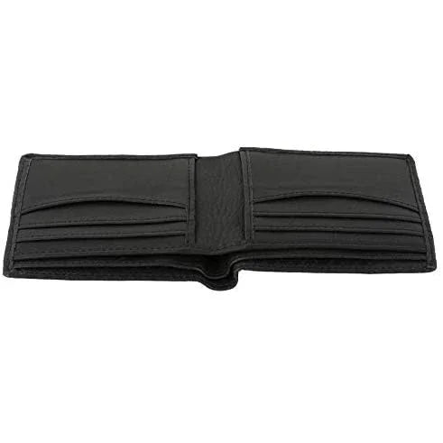 mens bifold wallet with card holders - rfid protected genuine leather with gift box -