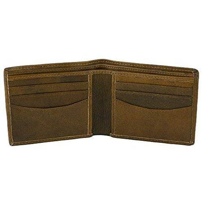 Mens Bifold Wallet with Card Holders - RFID Protected Genuine Leather with Gift Box -