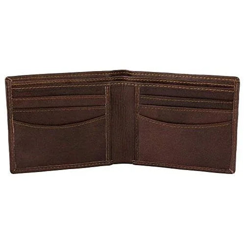 mens bifold wallet with card holders - rfid protected genuine leather with gift box -
