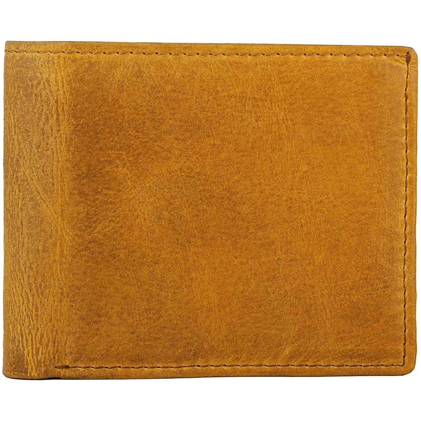 mens bifold wallet with card holders - rfid protected genuine leather with gift box -