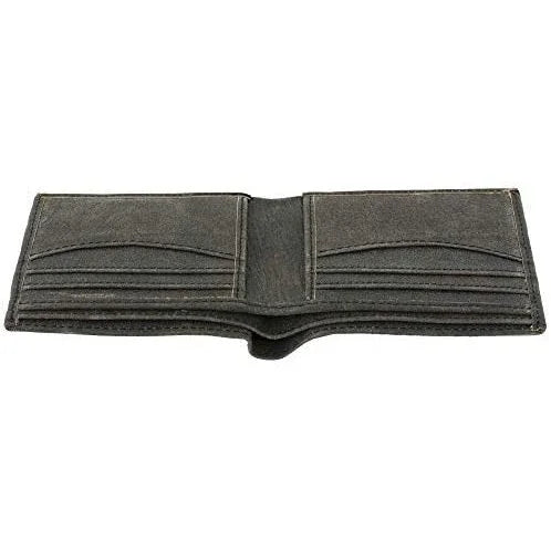 mens bifold wallet with card holders - rfid protected genuine leather with gift box -