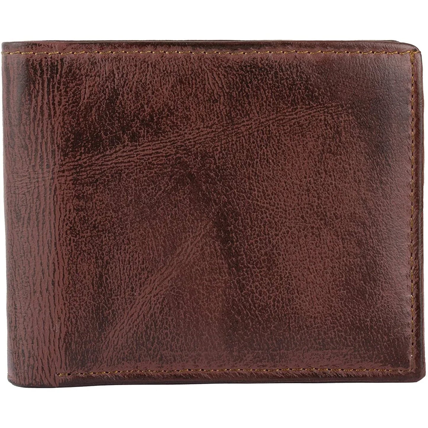 mens bifold wallet with card holders - rfid protected genuine leather with gift box -