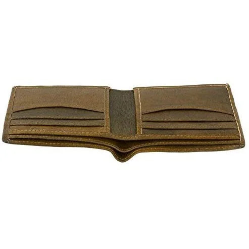 mens bifold wallet with card holders - rfid protected genuine leather with gift box -