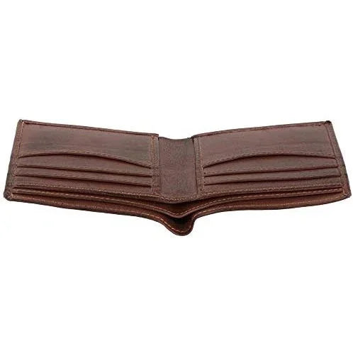 mens bifold wallet with card holders - rfid protected genuine leather with gift box -