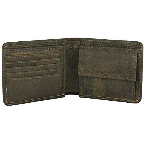 mens bifold wallets rfid protected genuine leather with card holder -