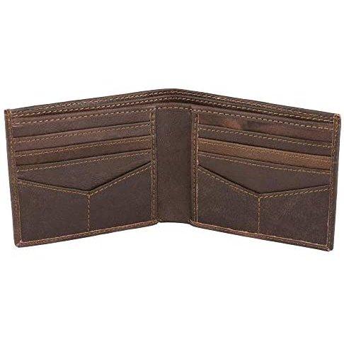 mens bifold wallets with card holders - rfid protected genuine leather with gift box -
