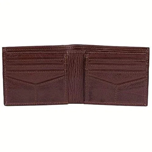 mens bifold wallets with card holders - rfid protected genuine leather with gift box -