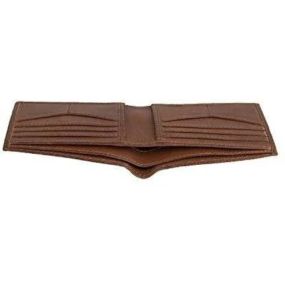 mens bifold wallets with card holders - rfid protected genuine leather with gift box -