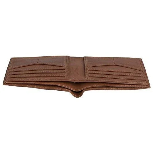 mens bifold wallets with card holders - rfid protected genuine leather with gift box -