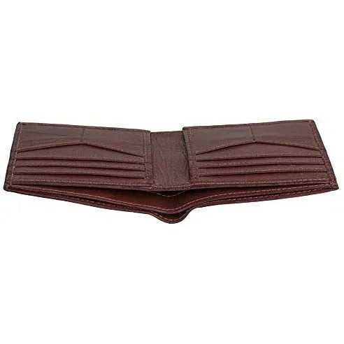 mens bifold wallets with card holders - rfid protected genuine leather with gift box -