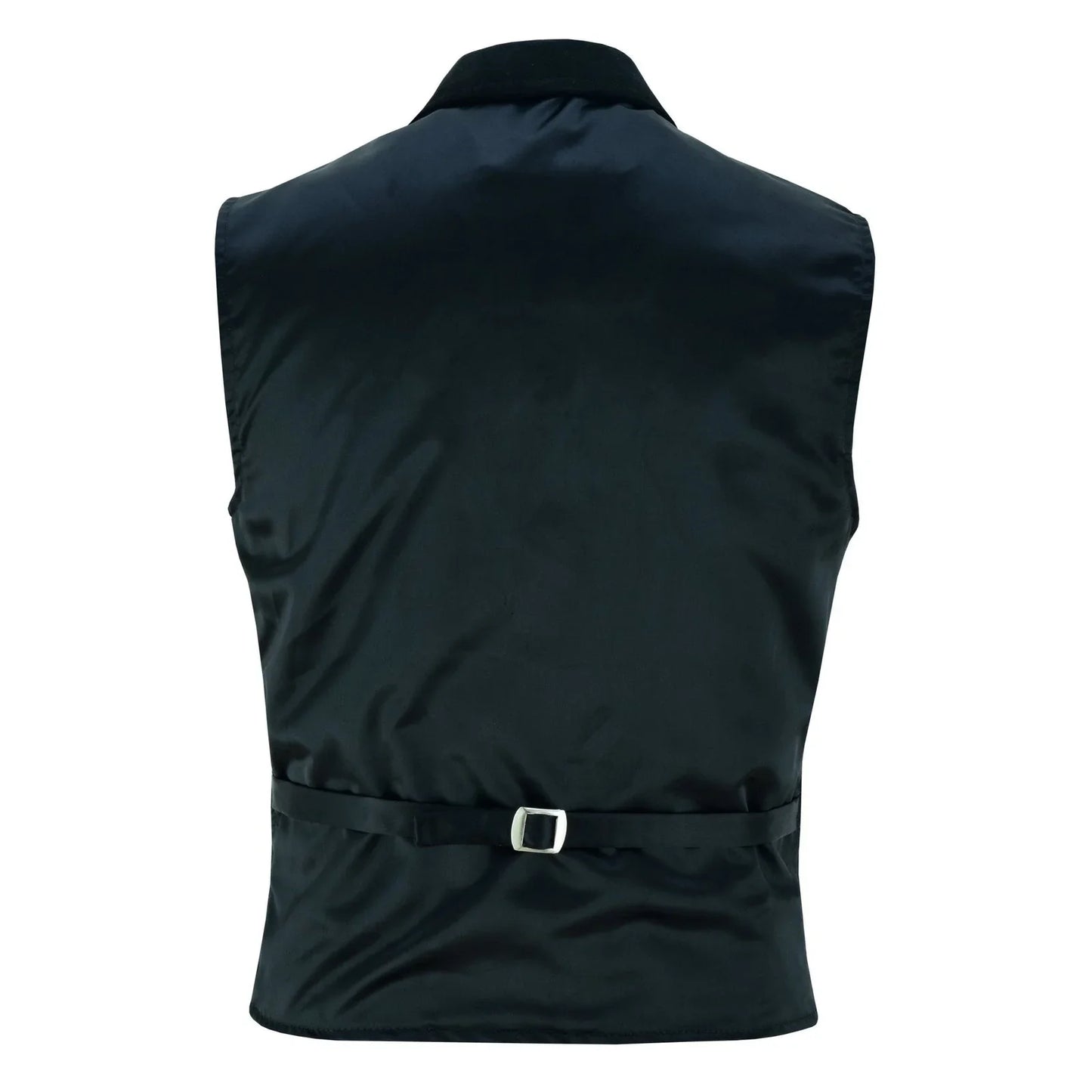 mens blazer style formal black suede leather waistcoat vest -