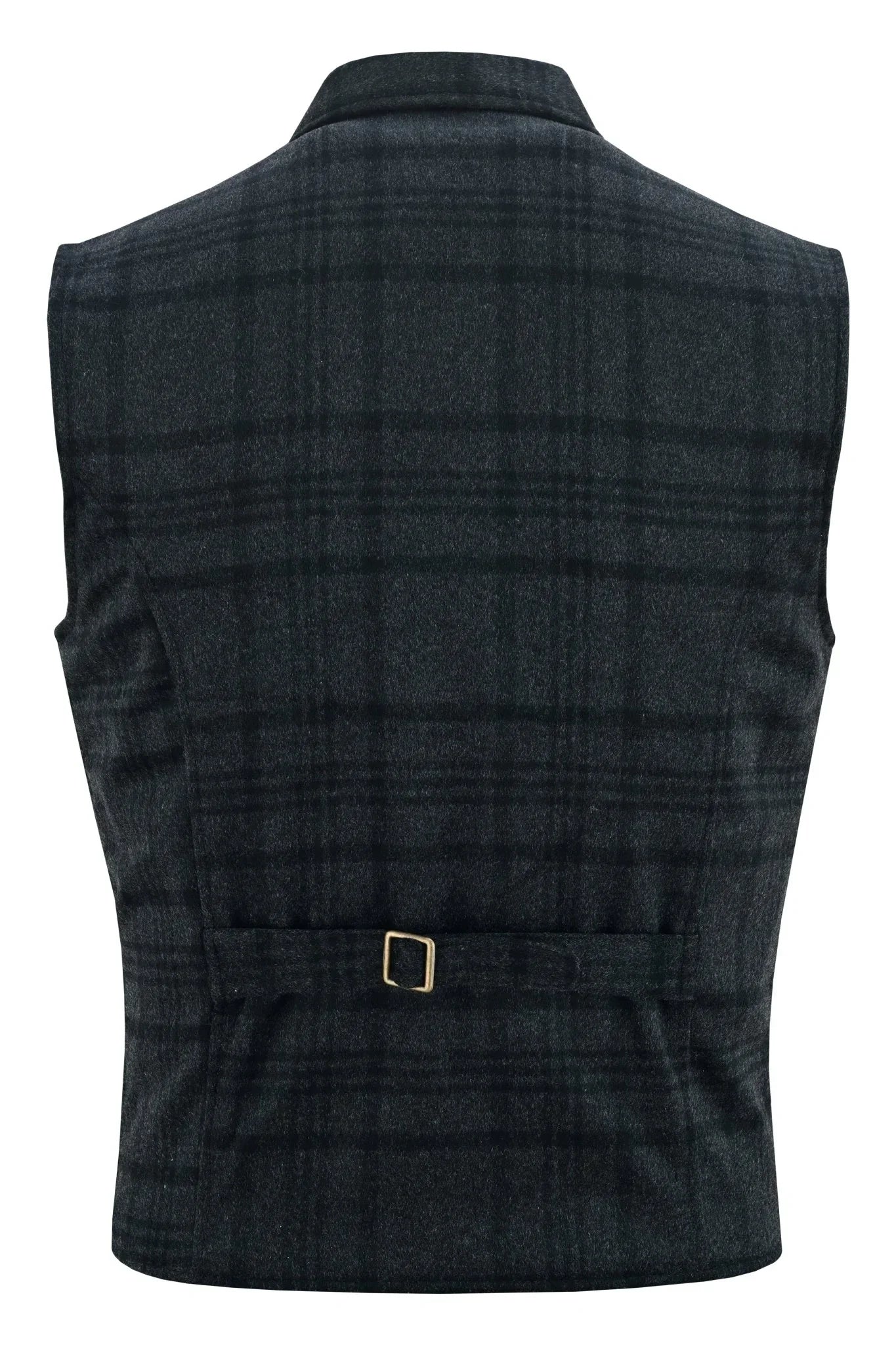 mens blazer style formal check suit waistcoat vest tweed wool -