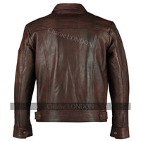 Mens Brown Fashion Leather Jacket -