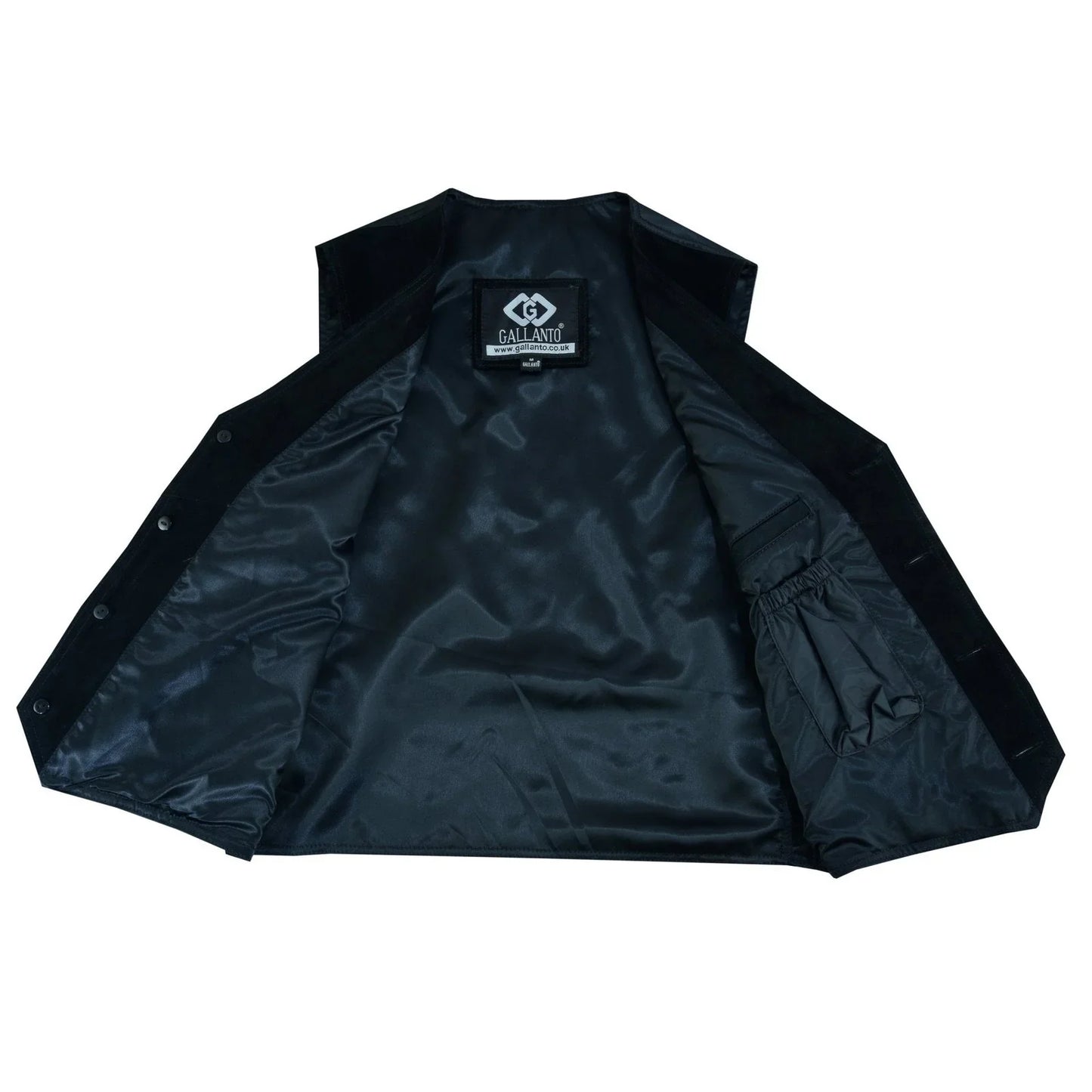 mens buttoned classic black soft suede leather waistcoat vest -