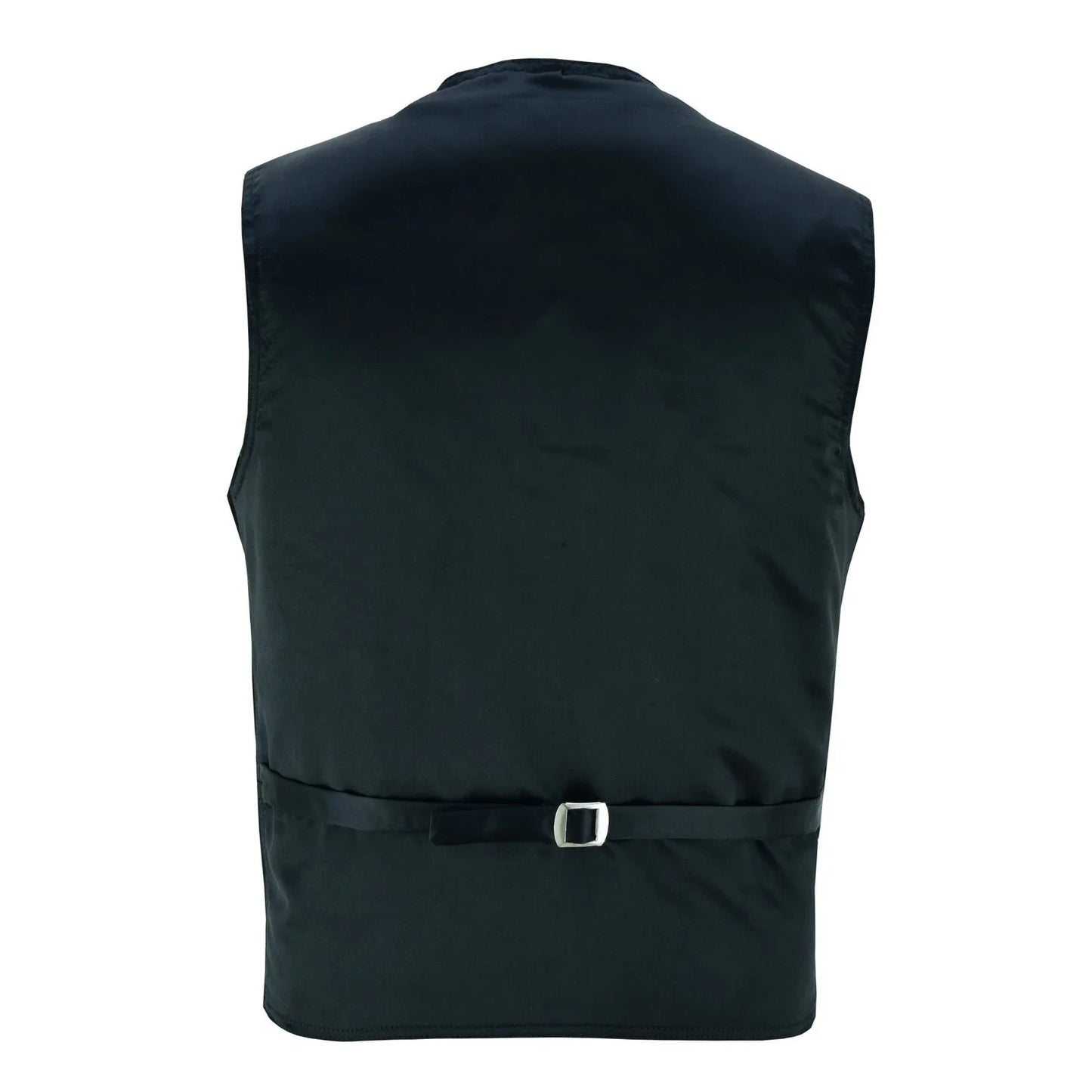 mens buttoned classic black soft suede leather waistcoat vest -